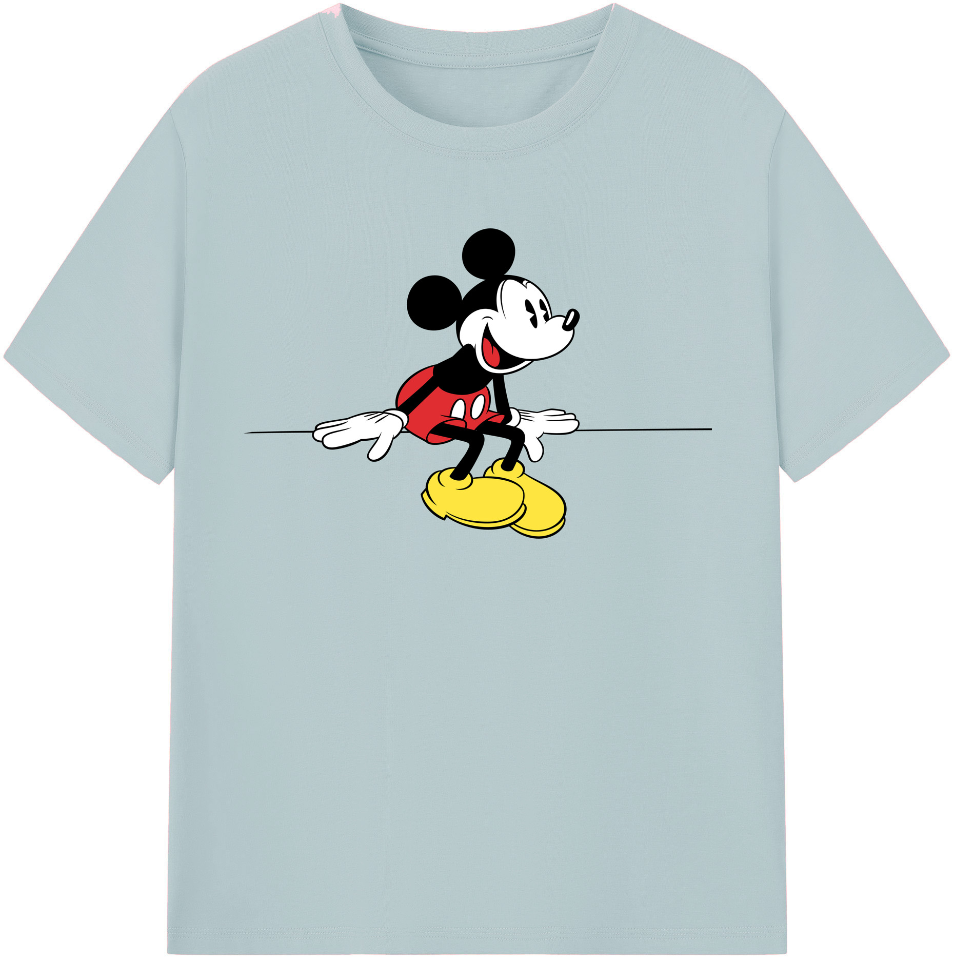 （画像用） ミッキーマウス Mickey Mouse 綿100％半袖Tシャツ（フロントプリント）